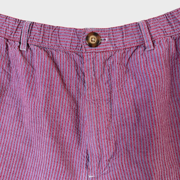 Chubbies Bushwoods Seersucker Striped 5.5'' Shorts Red & Blue Men's XL Preppy - Picture 5 of 10